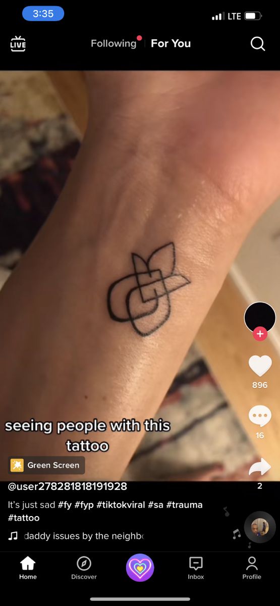 a person with a tattoo on their wrist and the caption reads, seeing people with this tattoo