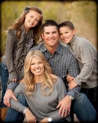 a family posing for a photo together