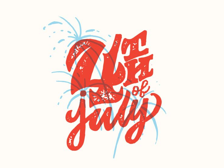 a red and blue poster with the words life is july written in large letters on it