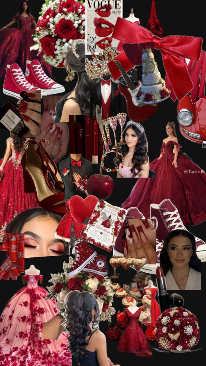 Red Theme Quince, Xv Dresses Red, Red Quinceanera Ideas, Sweet 15 Party Ideas Quinceanera, Quince Themes, Quinceanera Dresses Red, Mexican Quinceanera Dresses, Quinceanera Themes Dresses, Red Quince