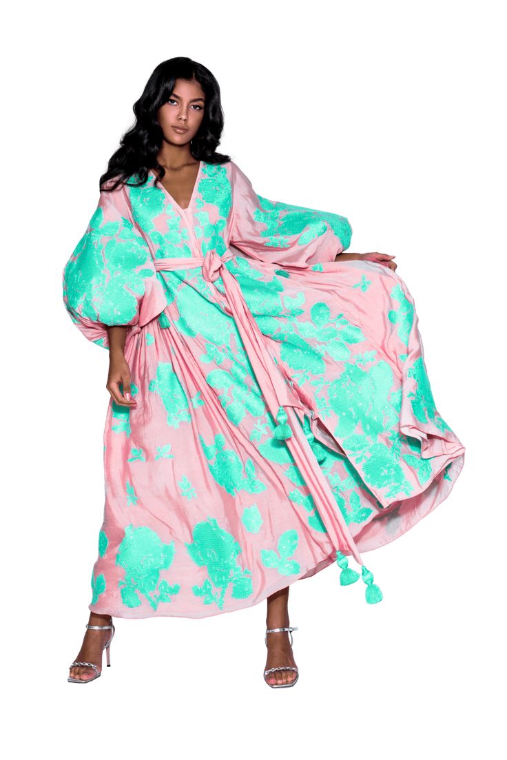 Luxurious Women's Dolce Rose Roses Women's Midi Caftan Yuliya Magdych Co Ords Outfits, Women Midi, Fashion Design Clothes, Natural Fabrics, Beautiful Dresses, Personal Style, Loose Fitting, High Waisted, Fashion Inspo