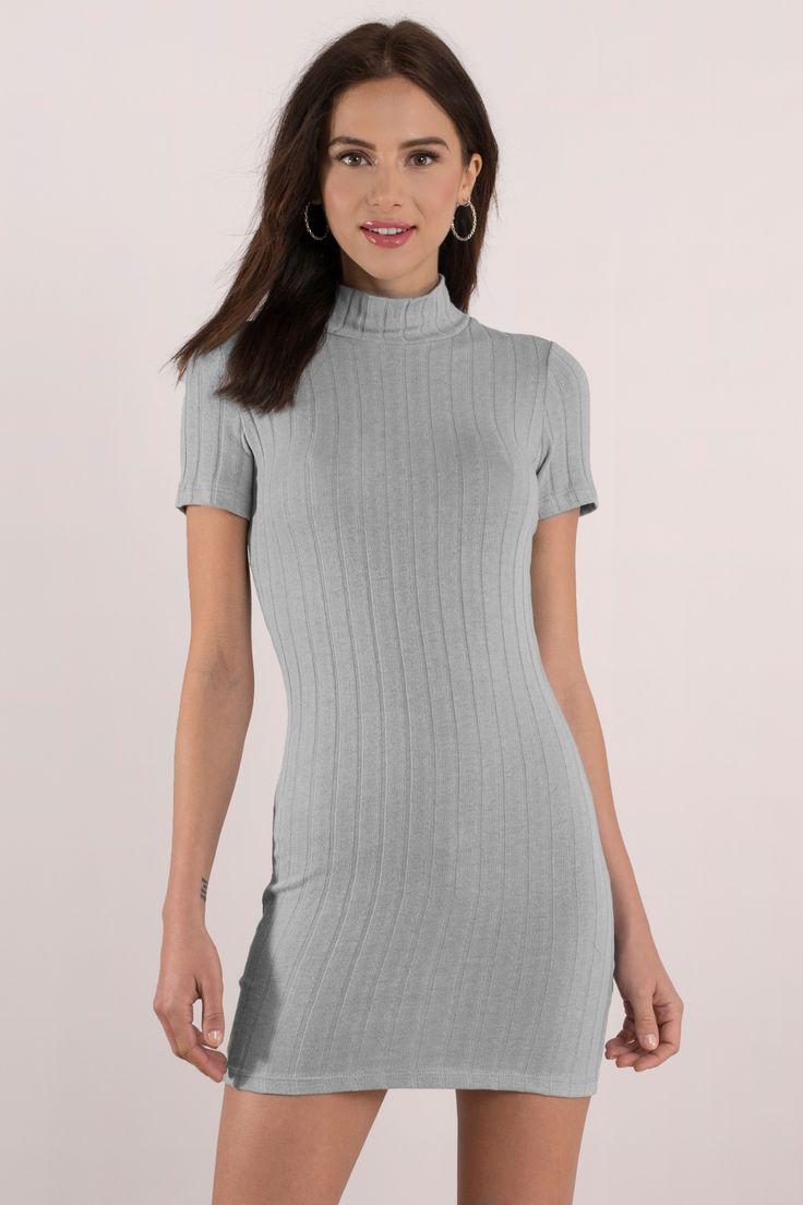 Mock Neck Bodycon Dress, Cold Shoulder Shift Dress, Ribbed Bodycon Dress, Bodycon Dress With Sleeves, Ribbed Mini Dress, Sleeveless Bodycon Dress, Sleeveless Long Dress, Lace Bodycon Dress, Outfit Look