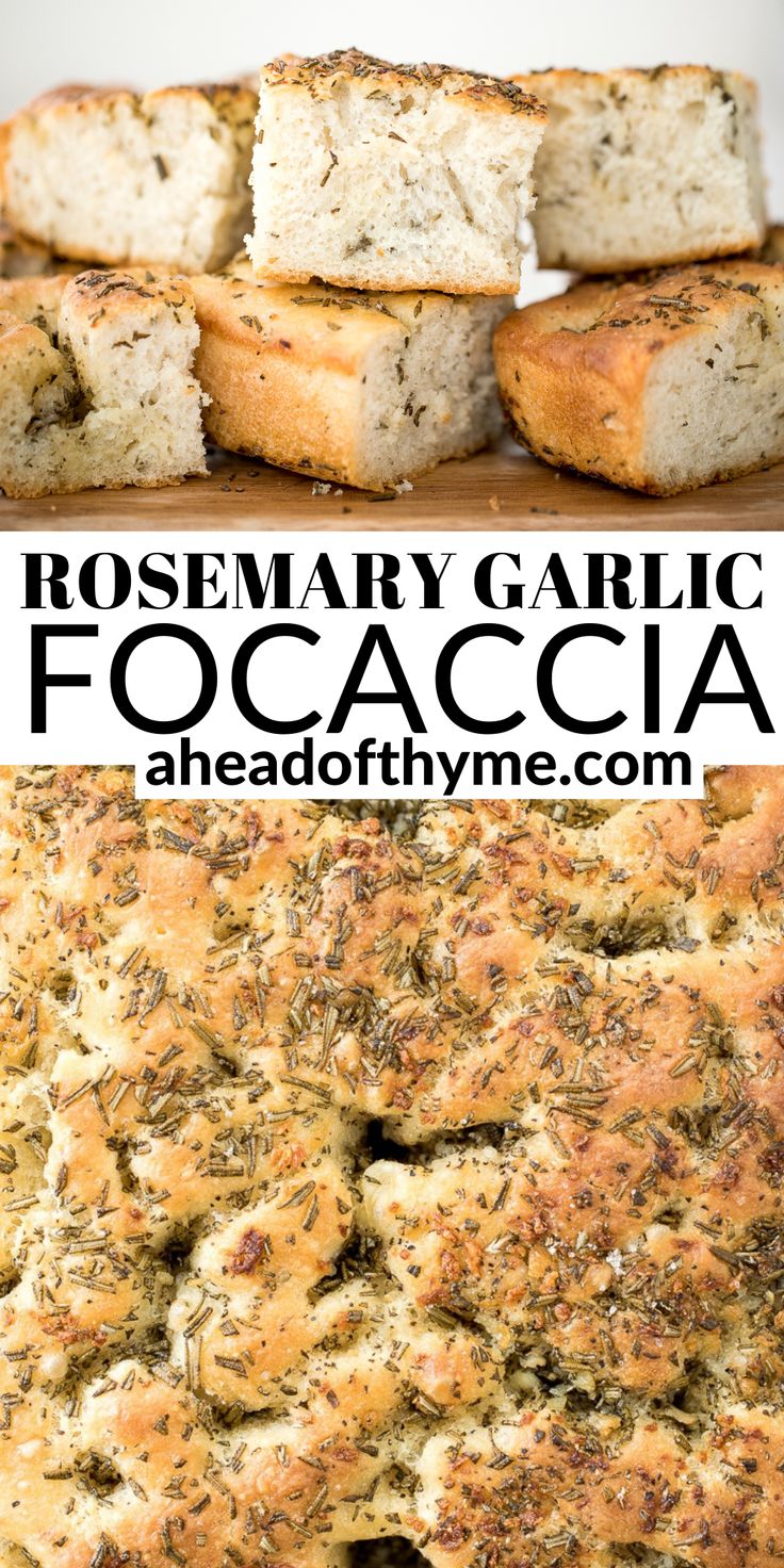 this rosemary garlic focaccia bread is so good and easy to make