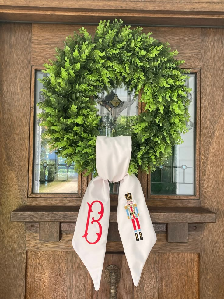 CHRISTMAS WREATH SASH, Nutcracker Decor,front Door Decor, Holiday Decoration, Wreath Sash - Etsy Wreath Sash, Nutcracker Decor, Wake Forest Nc, Double Front Doors, Wake Forest, Christmas Door Hanger, Christmas Charms, Santa Baby, Christmas Mood