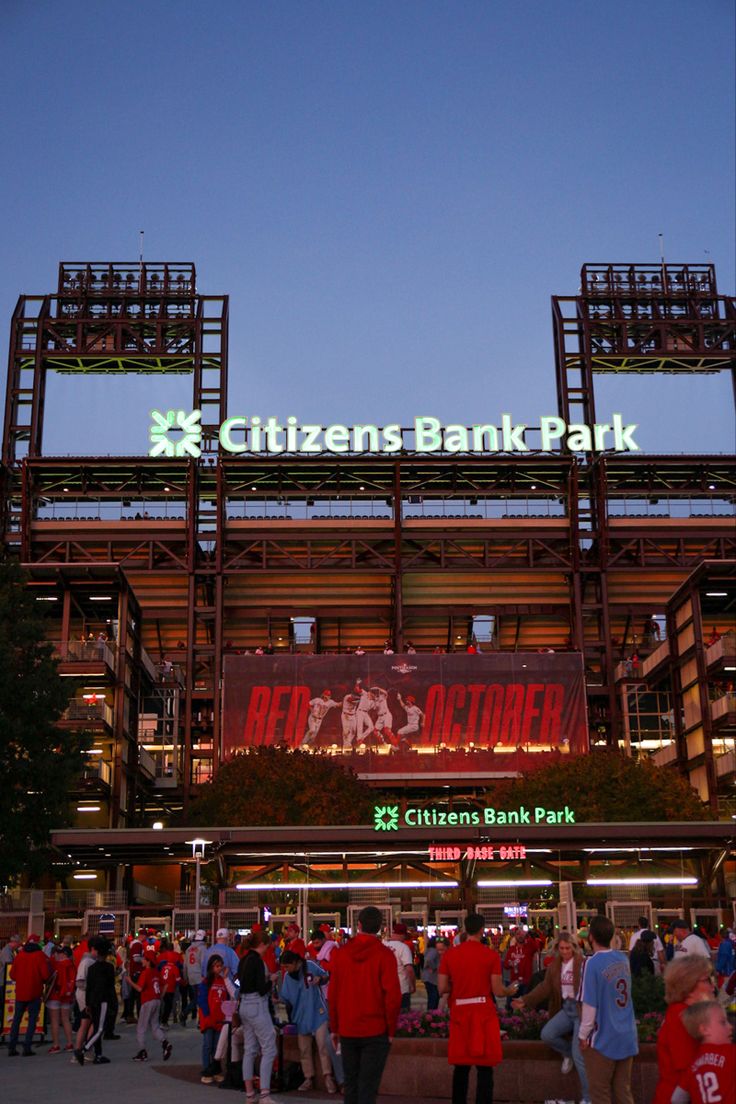 people are standing in line at citizens bank park