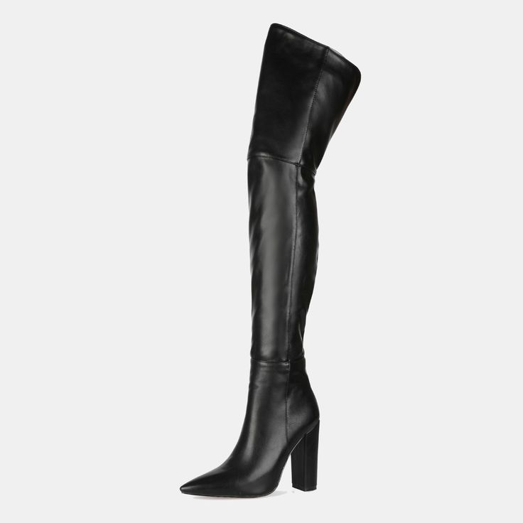 Over The Knee Block Heel Women Long Boots Pink Leather Thigh High Boots Pointed Toe Stone Pattern Boots Shoes black-34 Black Knee-high Boots With High Heel, Black Over-the-knee Boots For Fall, Trendy Black High Shaft Boots, Black Over-the-knee Heeled Boots For Fall, Fall Over-the-knee Boots For Night Out, Black Heeled Boots With Wide Calf And High Shaft, Fall Over The Knee Faux Leather Boots, Fall Faux Leather Over-the-knee Boots, Black Knee-high Boots For Party