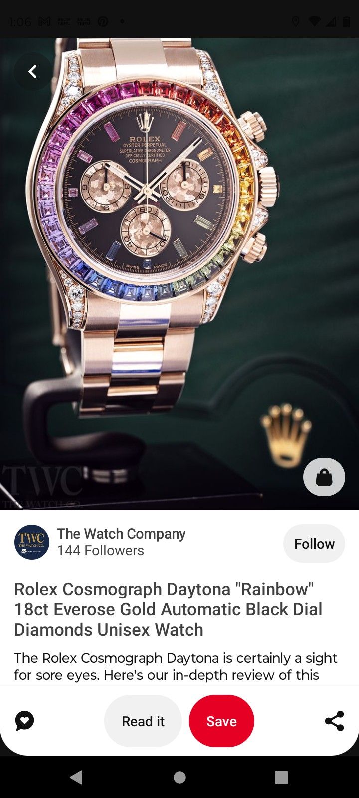 18 kt Ever Rose Gold Rolex Daytona Rainbow, Women's Watches, Rolex Daytona, Wonderful World, Of Ideas, Rolex, Womens Watches, Rose Gold, Rainbow