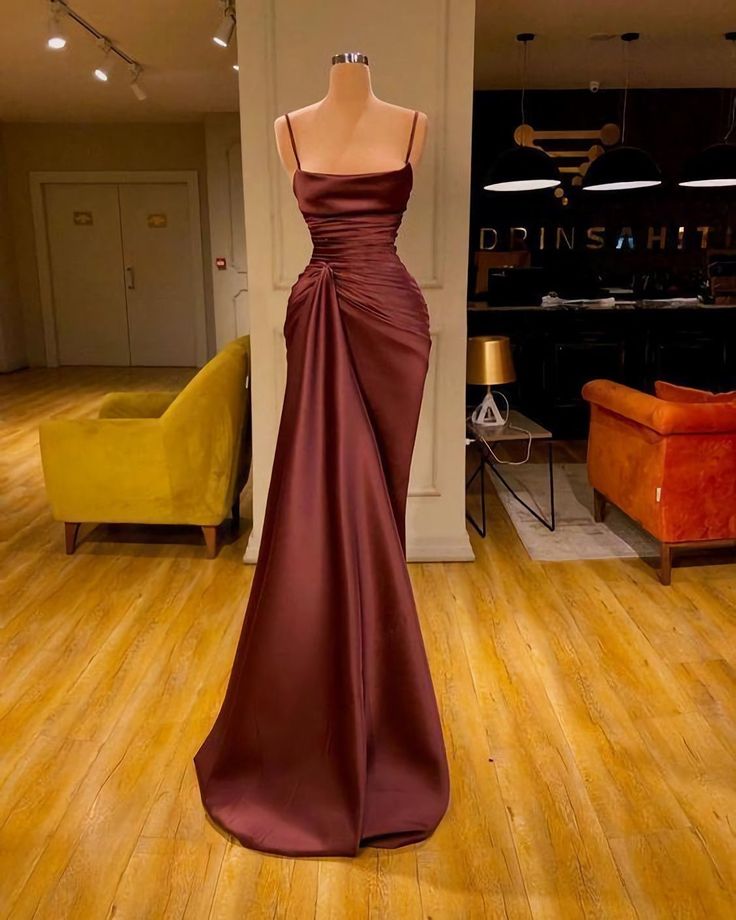 Square Neck Prom Dress, Brown Prom Dress, Md Dresses, Bodycon Outfit, Soft Feminine Outfits, Prom Dress Mermaid, Ruffle Prom Dress, Prom Dress Long, Life Styles