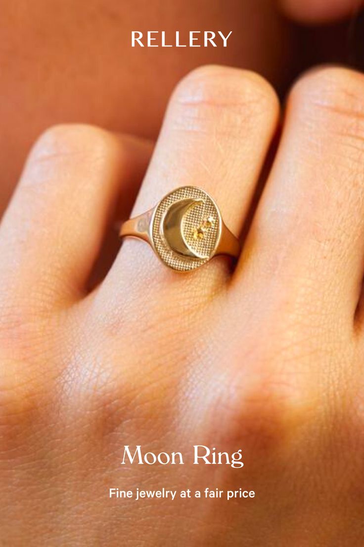 Wear this moon ring, a powerful symbol, as a reminder of your strength, enlightenment, and connection to the sky. The moon has had many historical manifestations. womens jewelry rings, Womens jewelry trends 2020, Womens jewelry fashion, Jewelry accessories, Womens gold ring, Jewelry gold rings, Trendy gold ring, womens rings, Unique womens rings, Casual womens ring, womens rings fashion! #womensrings #jewelry #rellery #goldrings #rings Celestial Adjustable Open Ring Jewelry, Adjustable Celestial Open Ring Jewelry, Celestial Rings With Sun And Moon Design For Promise, Spiritual Open Ring Jewelry With Moon Phase, Celestial Promise Rings With Sun And Moon Design, Spiritual Moon Phase Open Ring Jewelry, Celestial Sun And Moon Design Promise Rings, Mystical Jewelry Ring With Si Clarity, Adjustable Moon-shaped Spiritual Jewelry