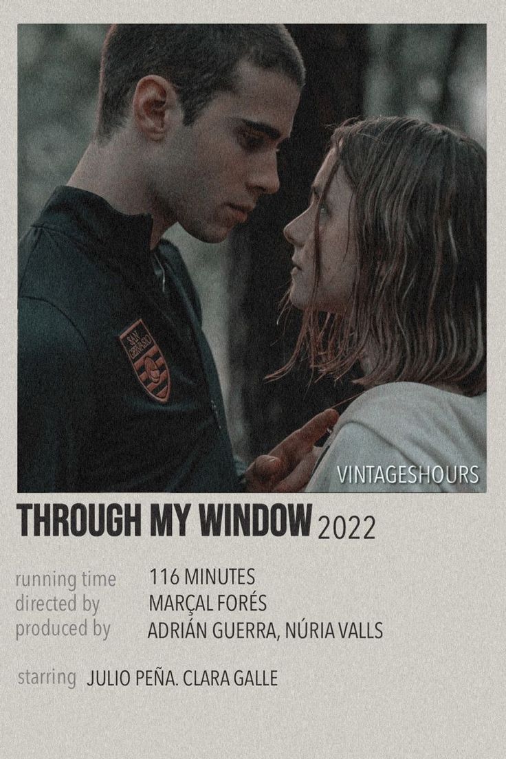 the poster for through my window shows two people facing each other and one is touching his forehead