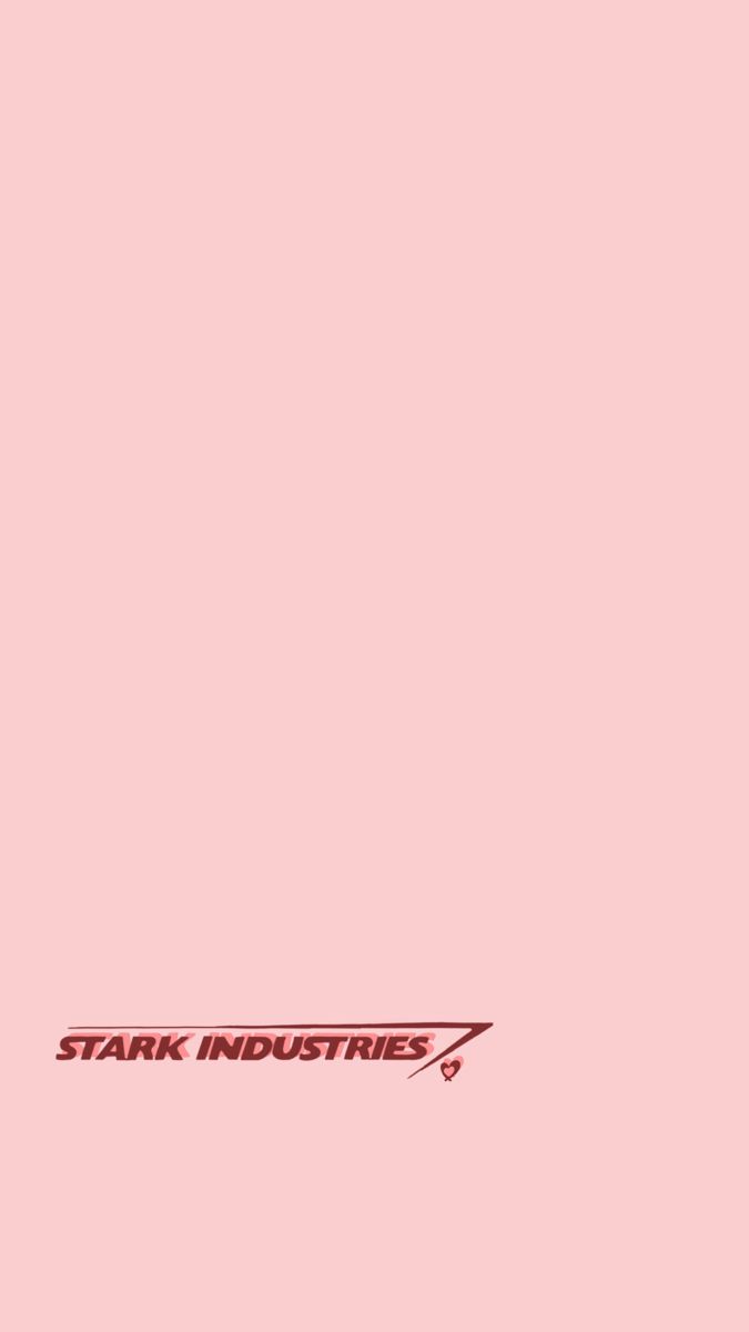 a pink background with the words stark industries on it