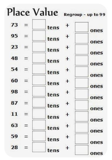 the place value worksheet for 2nd grade students