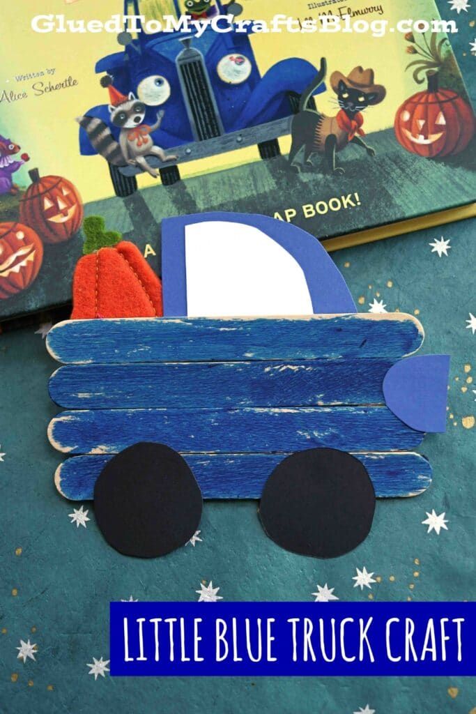 a little blue truck craft made out of construction paper