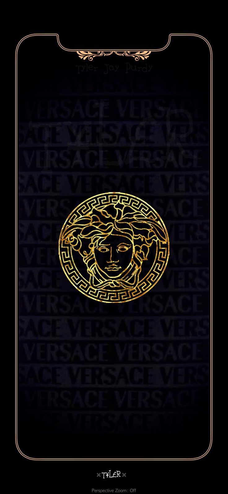 the cover for versa magazine, featuring an image of a gold lion on black background