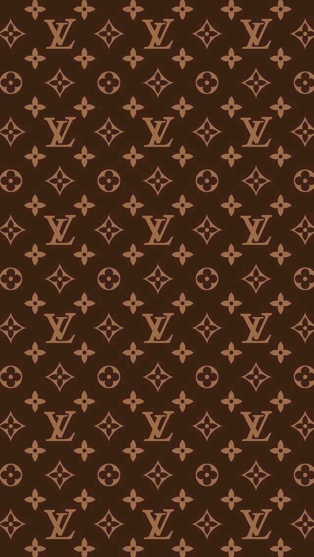 the louis vuitton wallpaper pattern is brown and has small stars on it