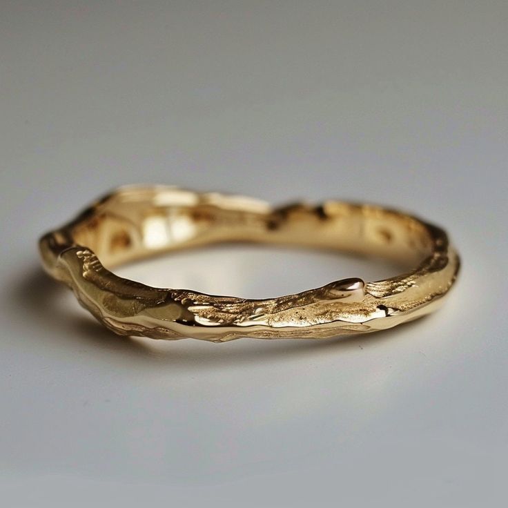 14k Gold Matching Band, Gold Wedding Band, Gold Tree Branch Ring, Raw Wedding Matching Ring, Twig Ring, 14k Gold Wedding Band - Etsy Organic Wedding Rings, Ring Designs Silver, Raw Rings, Nature Inspired Wedding Rings, Earthy Wedding Rings, Ring Designs Unique, Two Piece Ring, Wedding Rings Design, Gold Twig Ring