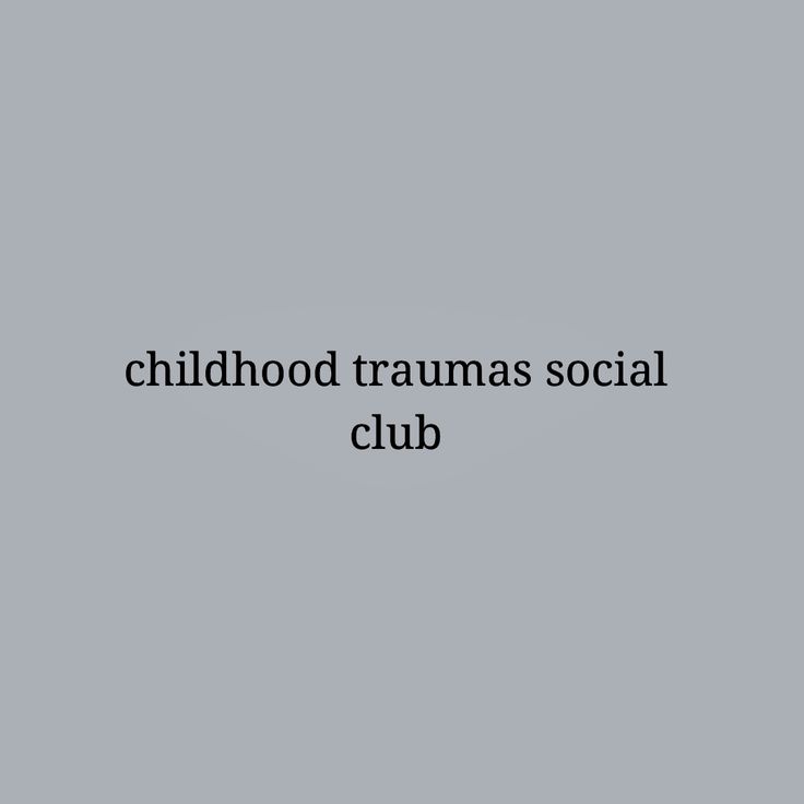 the words childhood tramas social club against a gray background with black text on it