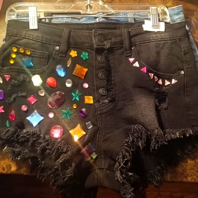 Bling Out Custom Shorts Fun Black Bottoms For Spring, Multicolor Short Bottoms For Party, Fun Fitted Party Bottoms, Custom Shorts, Customer Support, Full Service, Fast Delivery, Womens Shorts, Women Shopping