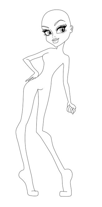 an outline drawing of a female character from the animated cartoon network's teen titans