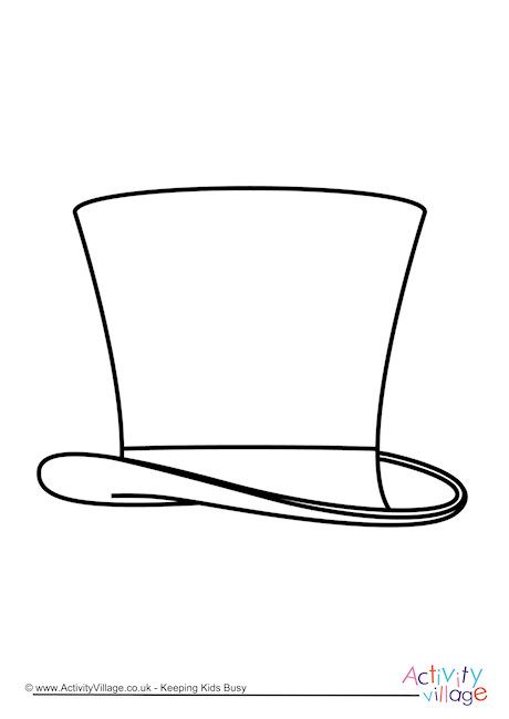 a drawing of a top hat