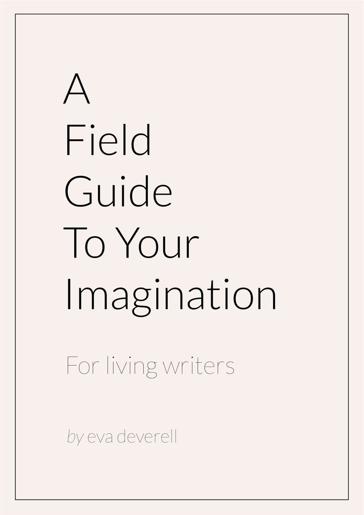 a field guide to your imagination for living writer