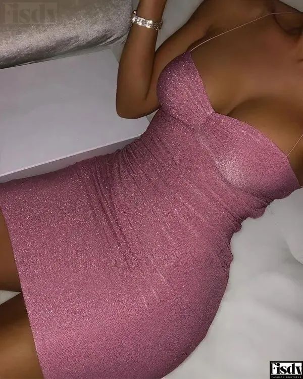 Fisdy - Mini Vestido Liso Bodycon Lentejuelas Tight Dress Outfit, Boujee Outfits, Mini Robes, Looks Chic, Trend Fashion, Fancy Outfits, Teenage Fashion Outfits, Girly Outfits, Fancy Dresses