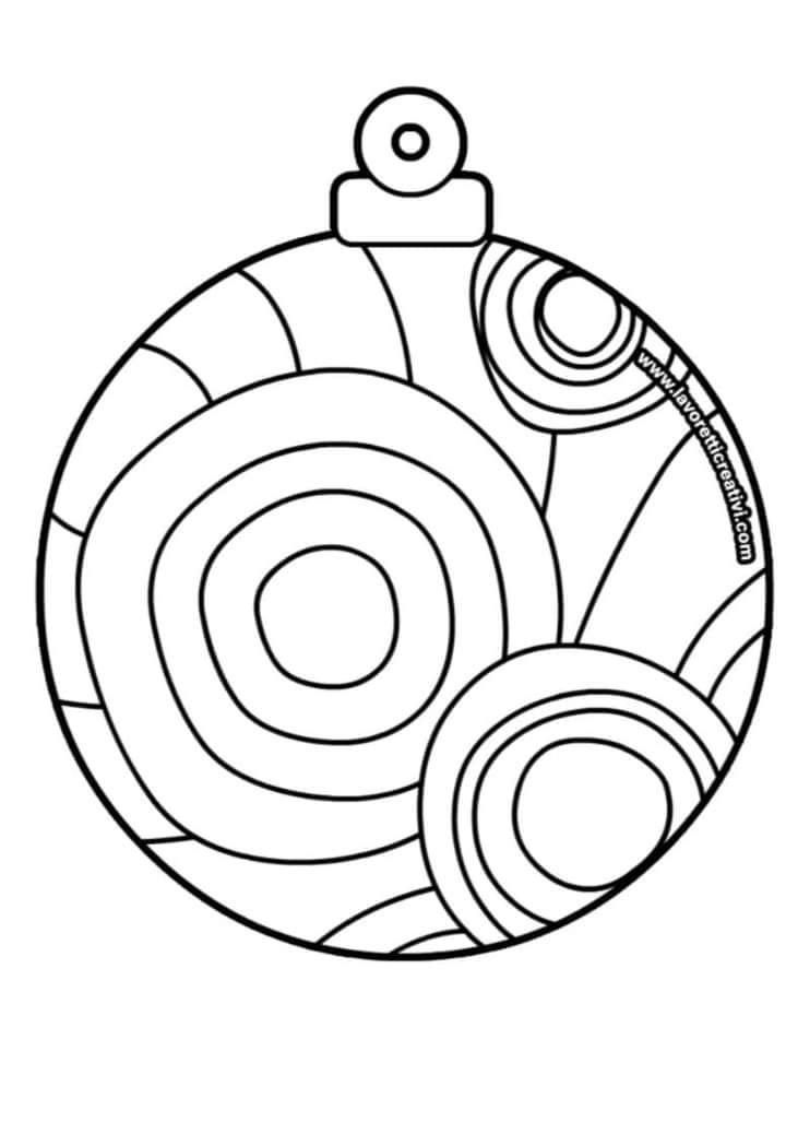 a black and white christmas ornament with circles