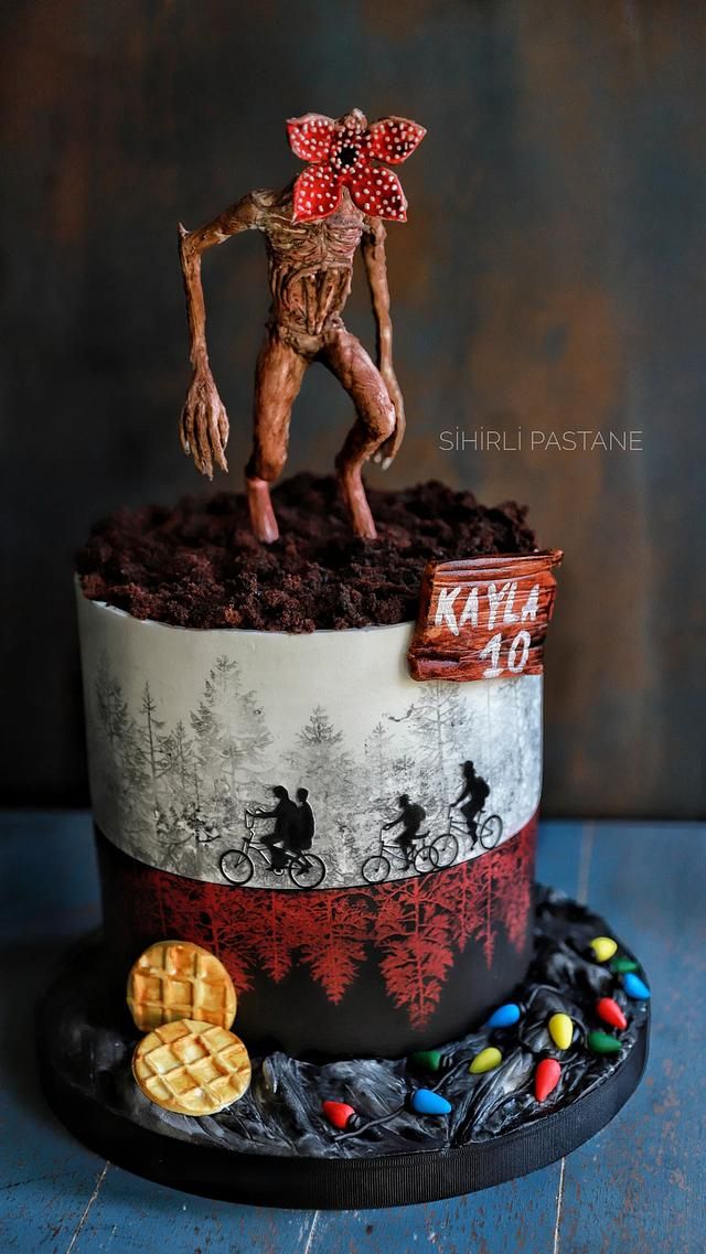 there is a cake decorated to look like a zombie