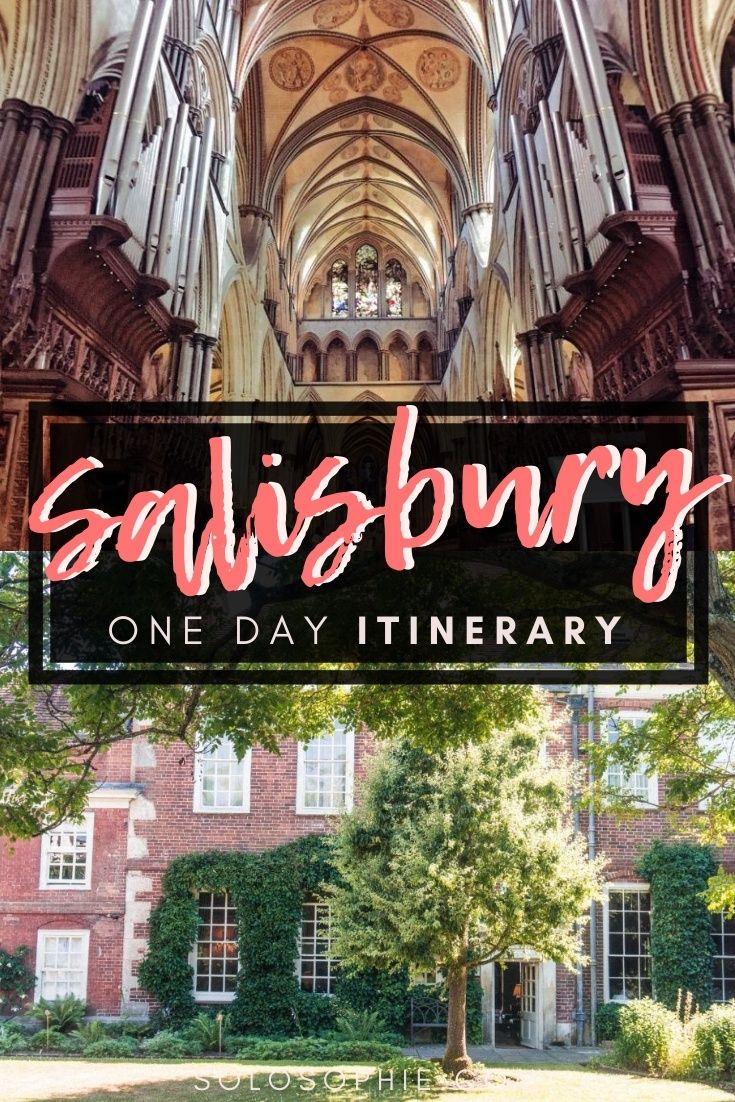 an old church with the words salisbury one day itinerary