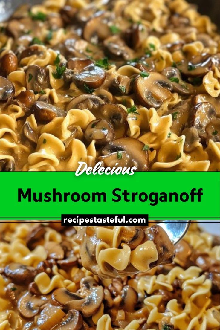 mushroom stroganoni is an easy and delicious dish to make for dinner or as a side dish