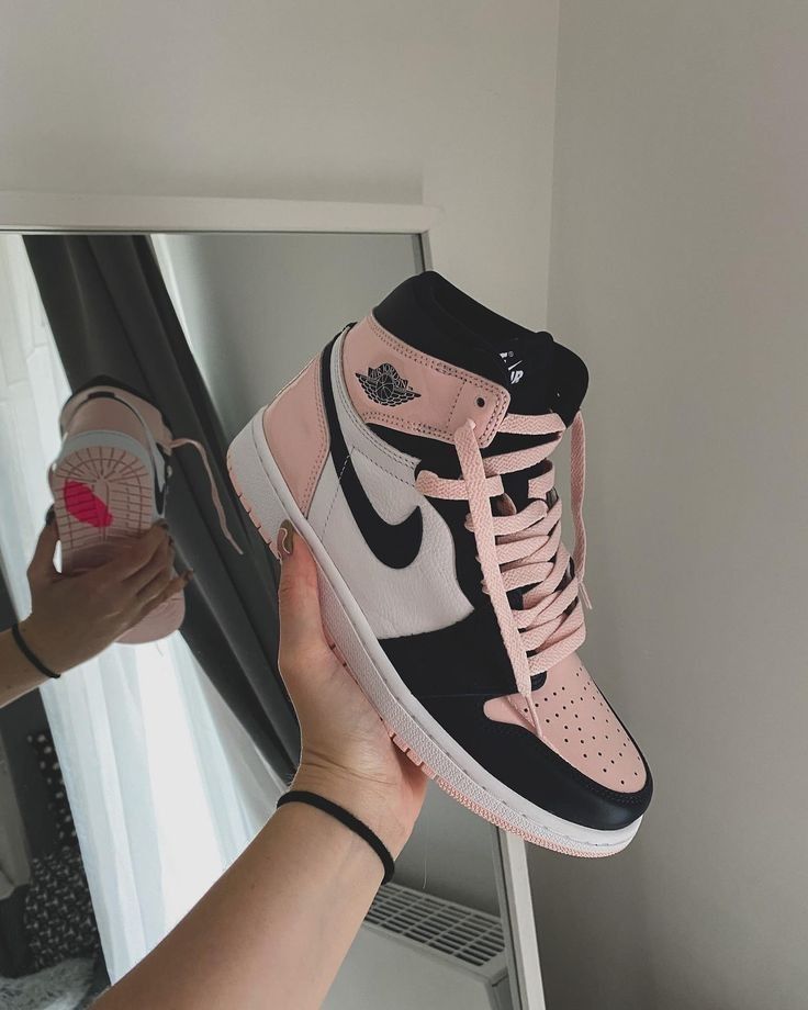 Air Jordan 1 Custom, Jordan 1 Custom, Custom Air Jordan 1, Rick Owens Shoes, Pink Nike Shoes, White Nike Shoes, Nike Shoes Girls, Jordans Girls, Nike Fashion Shoes