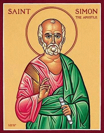 an icon of saint simon the apostle