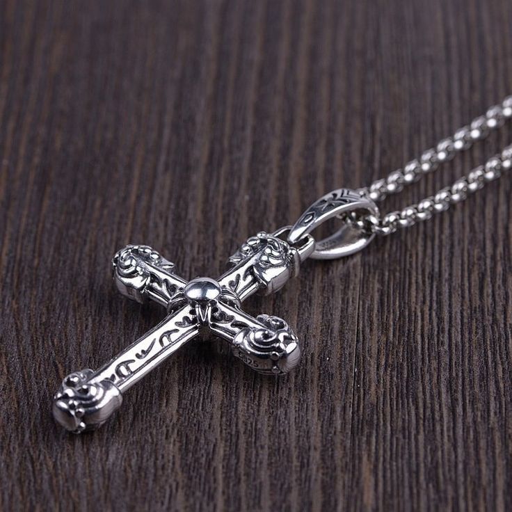 Sterling Silver Cross Pendant Charm, Vintage Cross Pendant, Christian Jewelry, Biker Pendant, Religious Jewelry, Baptism Gift (Not Including Chain) Material: 925 sterling silver Size (including ring): 55.6mm*34.7mm Weight: 24.4g * We guarantee 100% genuine Sterling Silver, If not we will refund your money. Care Instruction : 1. Avoid contact with all liquids and chemicals, such as perfume, sea water, mayonnaise, ammonia, chlorinated pool water, hair spray and sweat. Contact with these substances Silver Cross Necklace For Men, Silver Cross Pendant Jewelry For Baptism, Classic Silver Jewelry For Baptism, Silver Classic Jewelry For Baptism, Silver Pendant Jewelry For Baptism, Silver Crucifix Necklace For Baptism, Classic Silver Sterling Silver Cross Necklace, Sterling Silver Cross Necklace For Baptism, Engraved Sterling Silver Jewelry For Baptism