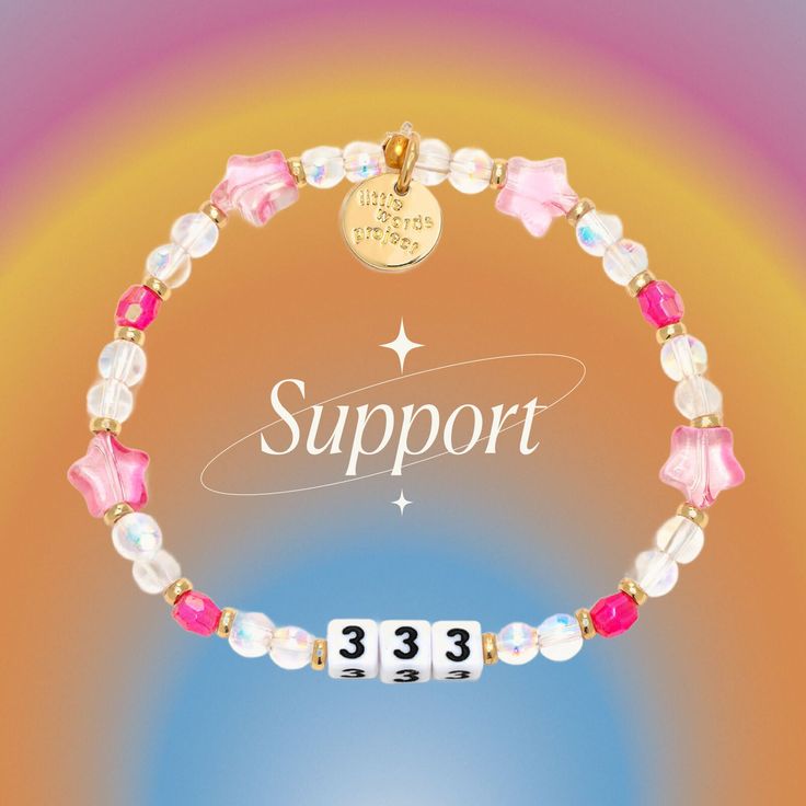 Seeing 333 is like getting a thumbs up from the universe—a friendly reminder that you’re not alone. It’s your North Star to keep pushing forward, cheering you on to chase your dreams with confidence. Wear this bracelet to manifest for yourself! Set Kindness in MotionThe cycle of kindness starts with you. It’s why each of our bracelets has a trackable ID tag, so you can one day pass it on and pay its meaning forward. Connect your bracelet to get started! 333 Angel Numbers, Instagram Review, Acrylic Bracelet, Word Bracelet, 5 Gifts, Chase Your Dreams, Friendly Reminder, Glass Bracelet, Angel Numbers