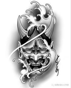 Hannya mask tattoo on Pinterest Tattoo Japonais, Samurai Mask Tattoo, Half Sleeve Tattoos Sketches, Koi Tattoo Sleeve, Oni Mask Tattoo, Japanese Tattoos For Men, Oni Tattoo, Hannya Mask Tattoo, Koi Tattoo Design