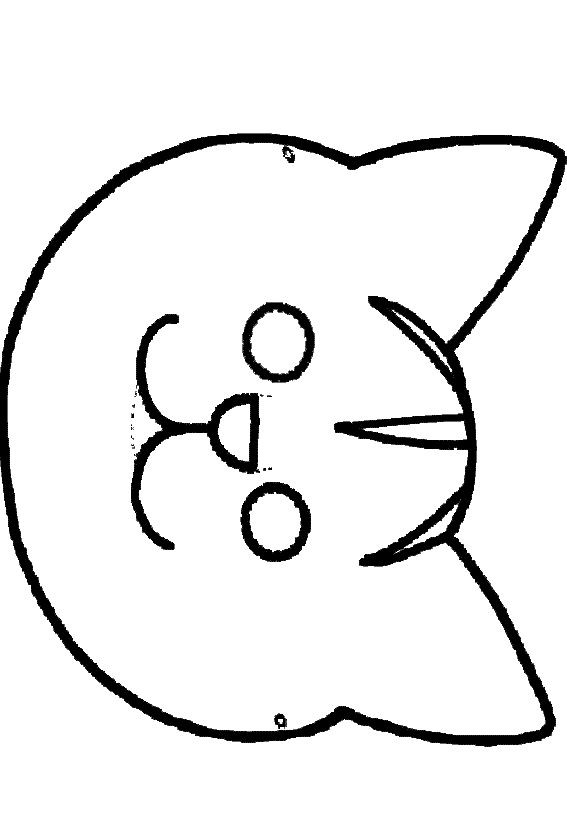 a black and white drawing of a cat's head with the letter b in it