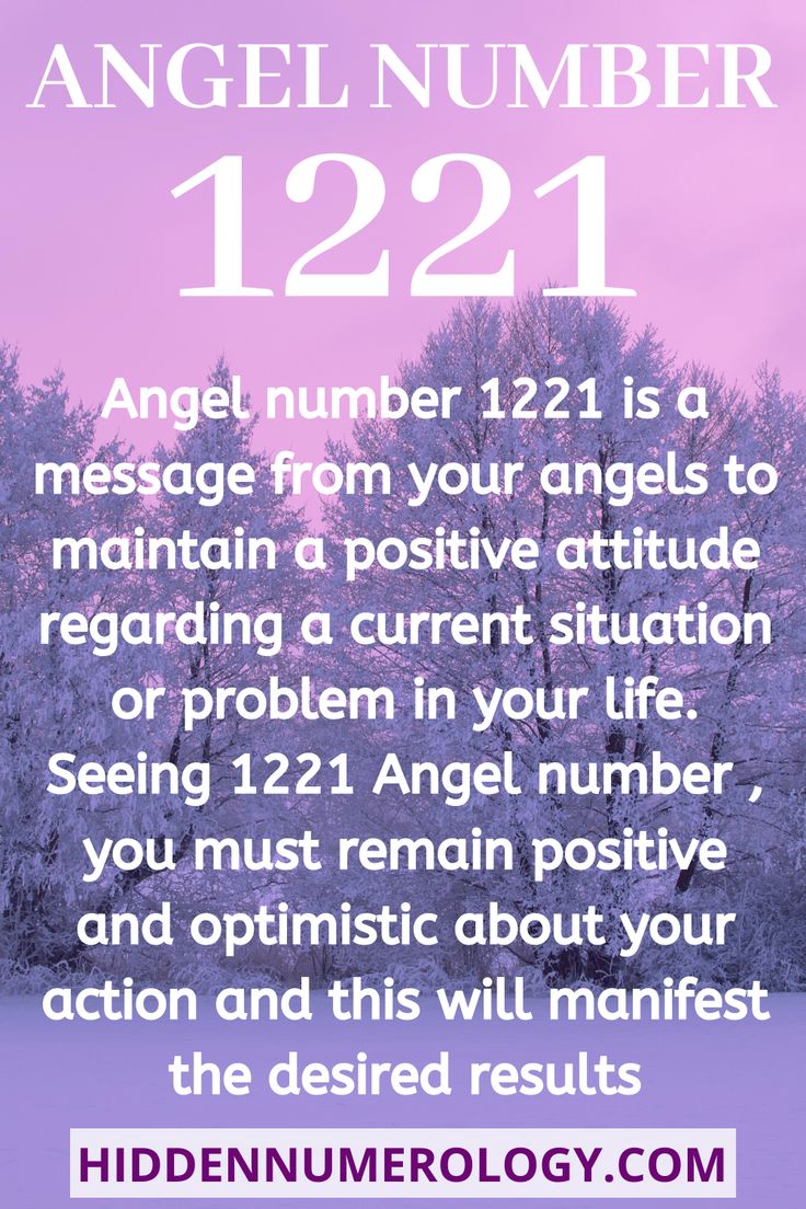 an image with the words angel number 1221