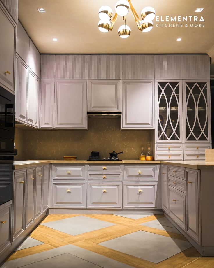 the kitchen is clean and ready for us to use in its new owner's home