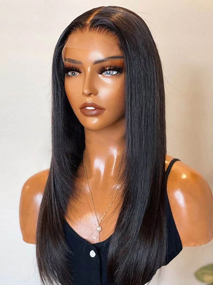 Miska Layered Straight 360 Cap HD Lace Wig – Idnhair Straight Lace Front Wigs, Lace Closure Wig, Closure Wig, Straight Human Hair, Cap Hair, Straight Wig, Wig Accessories, Wigs Hair Extensions, Hd Lace