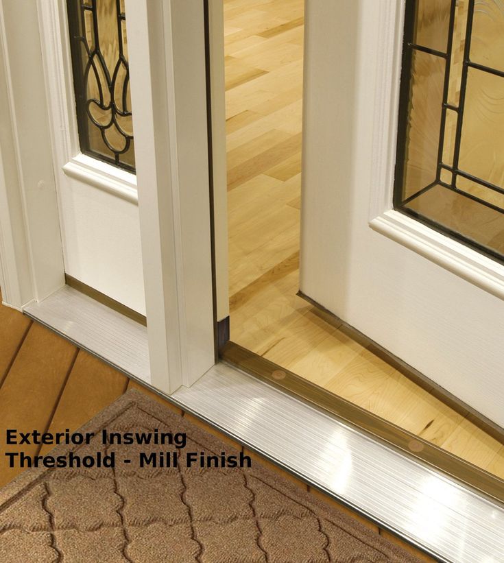 an exterior door with glass inserting and wood flooring next to the front door