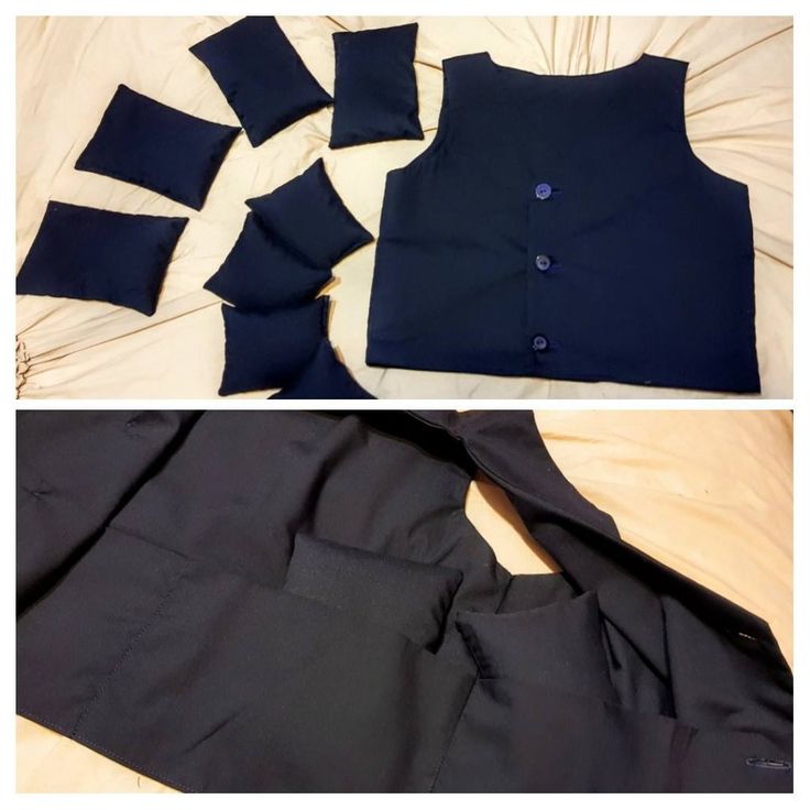 two pictures of the same piece of clothing, one is black and the other is blue