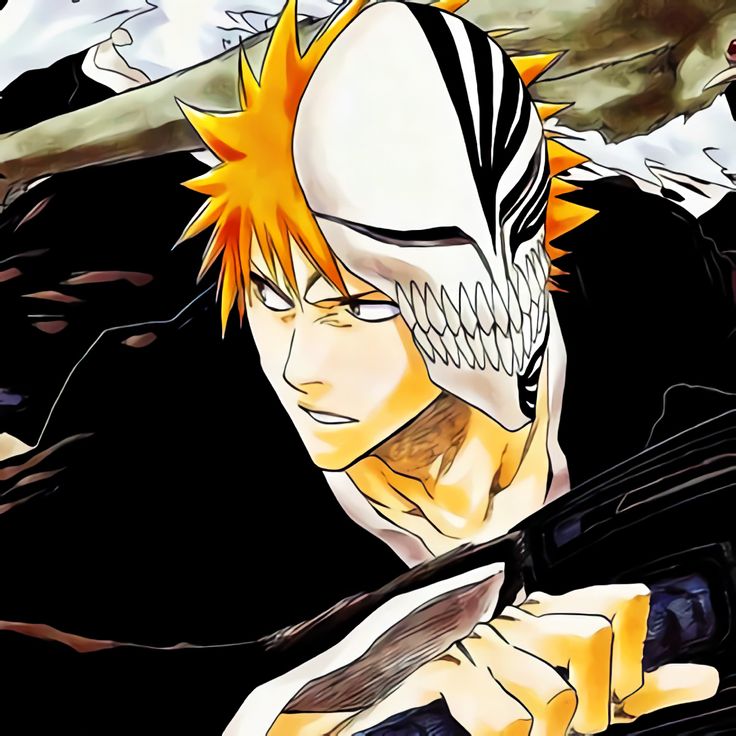 an anime character with yellow hair holding a knife and looking at something in his hand