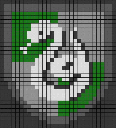 a pixellated image of a joker face with green and white paint on it's face