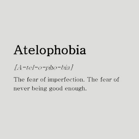 the word atelophbia is written in black and white