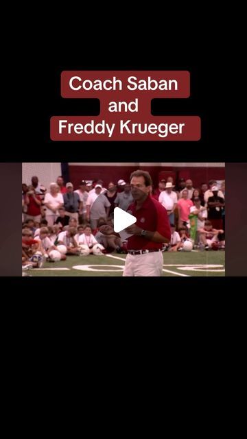 Tommy Denos on Instagram: "Coach Saban on Freddy Krueger and “relentlessness” @alabamafbl #nicksaban #saban #alabama #alabamafootball #rolltide #fyp #foryou #foryoupage #fypシ #fypage #fy" Nick Saban, Alabama Football, Freddy Krueger, Roll Tide, Alabama, On Instagram, Instagram