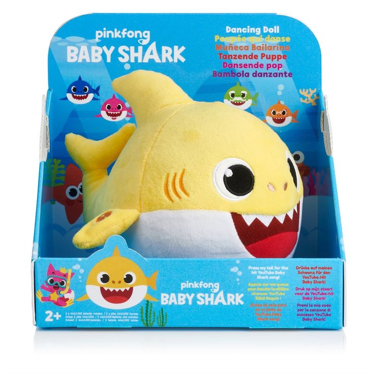 the baby shark toy is in its packaging