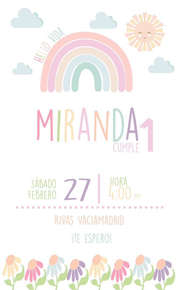 the poster for miranda's summer camp is shown in pink, yellow and green