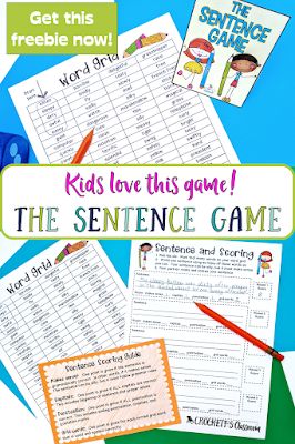 kids love this game the sentence game is great for beginning and ending students to practice their spelling skills