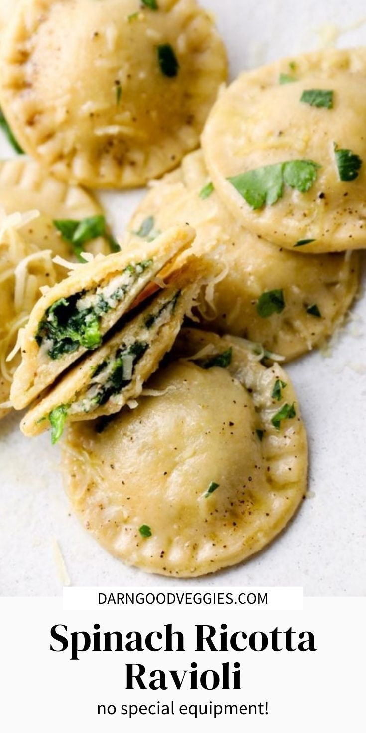 spinach ricotta ravioli is an easy and delicious appetizer for any special occasion