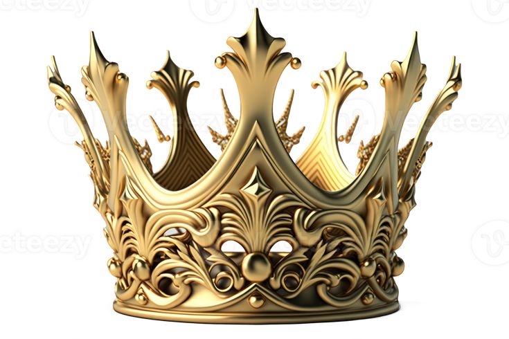 a golden crown is shown on a white background